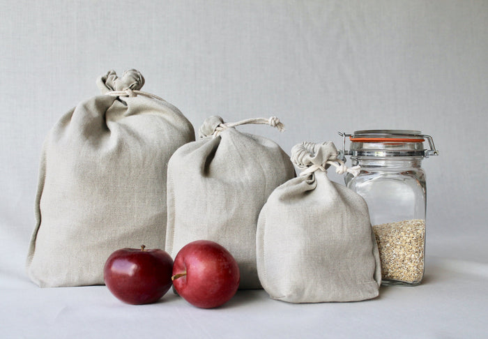 Ensemble de 3 sacs en lin - Maison LenKo